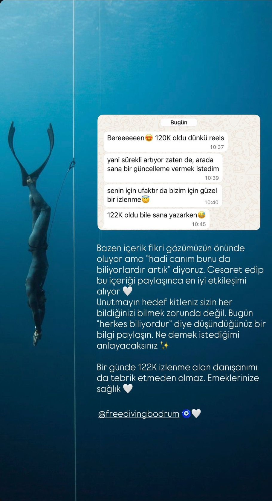 Serbest dalış okulu F. D. B. referans görseli